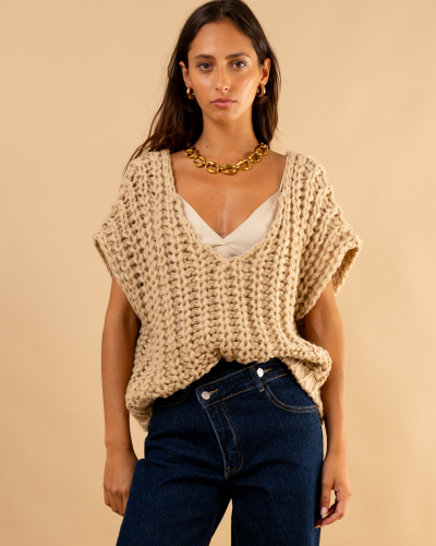 Gilet grosse maille