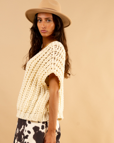 Gilet grosse maille