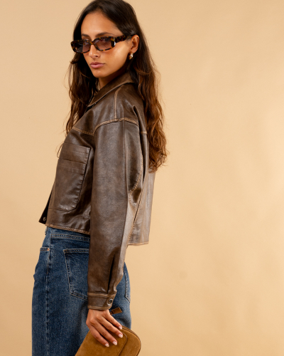 Veste simili délavé
