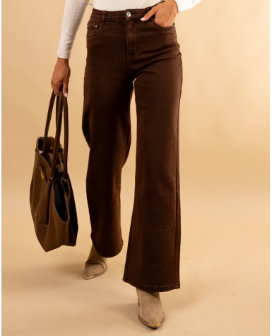 Pantalon couleur large