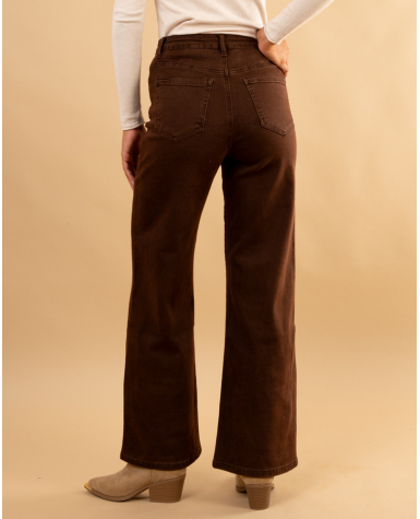 Pantalon couleur large