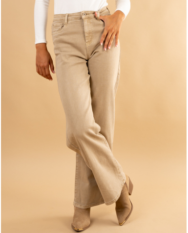 Pantalon couleur large