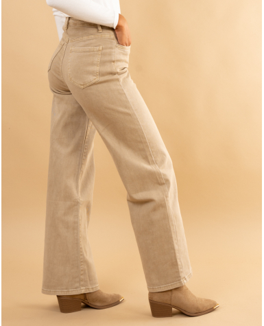 Pantalon couleur large