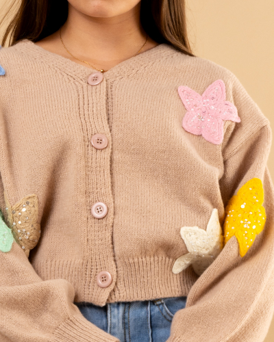 Gilet maille étoiles