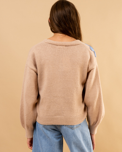 Gilet maille étoiles
