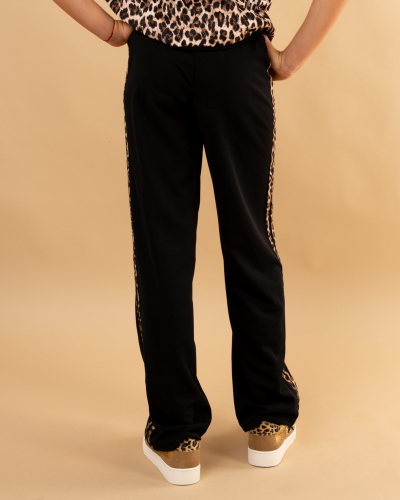 Pantalon bandes léopard