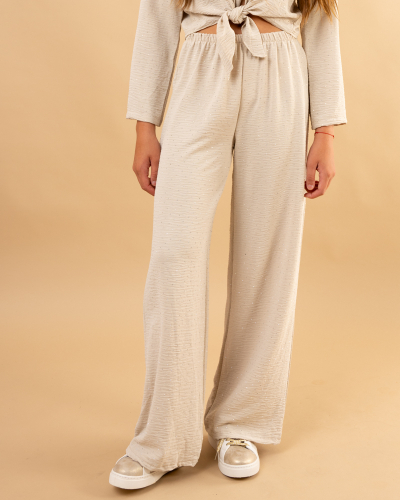 Pantalon large strass