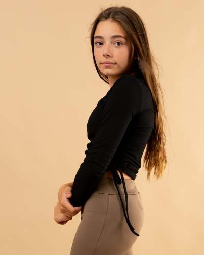 T-shirt manches longues lacet