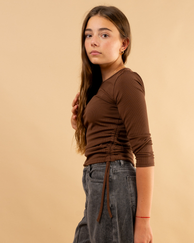 T-shirt manches longues lacet