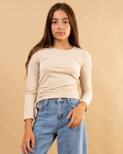 T-shirt manches longues lacet