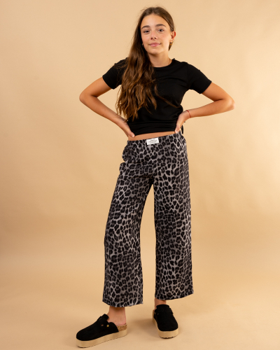 Pantalon léopard gris
