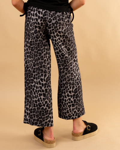 Pantalon léopard gris