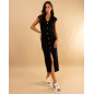 Robe col en v boutons
