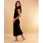 Robe col en v boutons