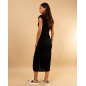Robe col en v boutons