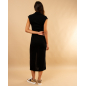 Robe col en v boutons