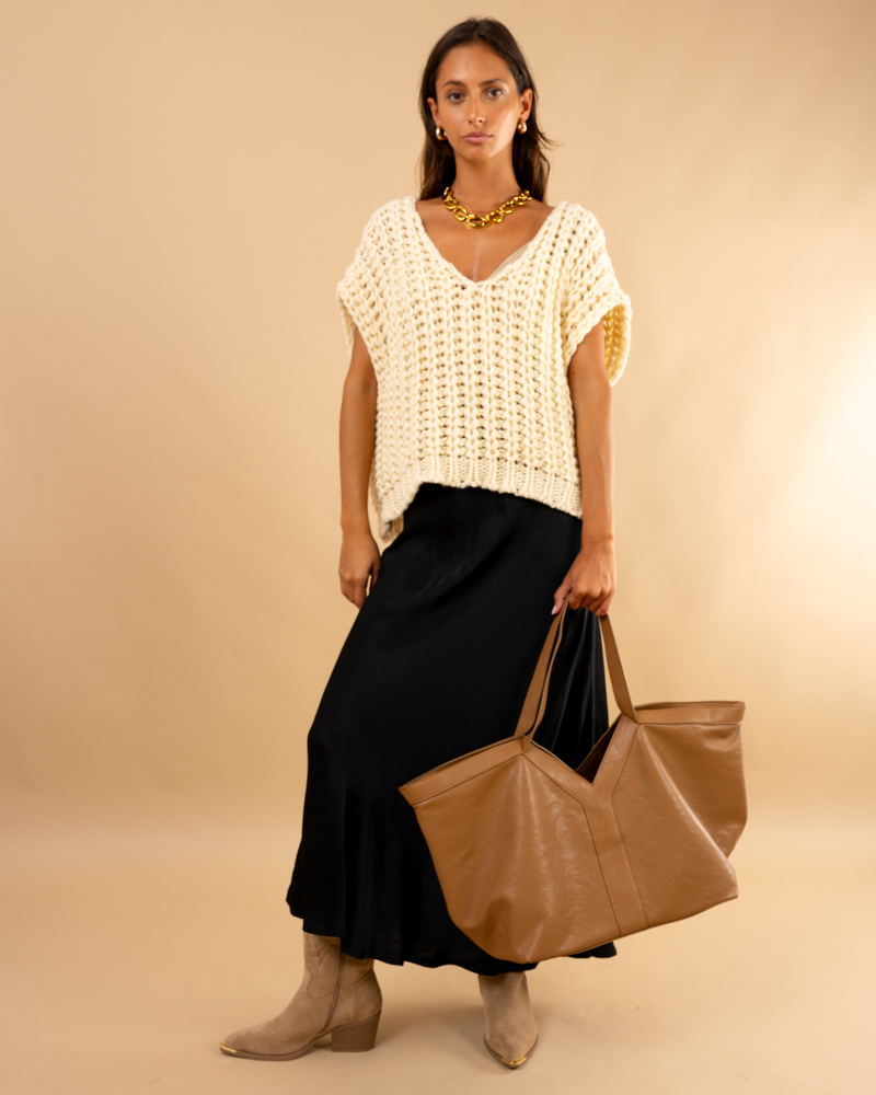 Jupe longue satinée