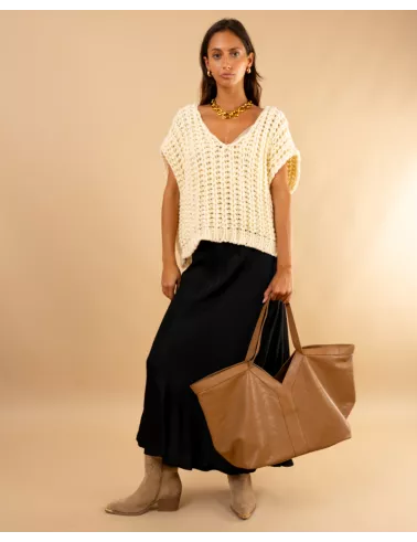 Jupe longue satinée