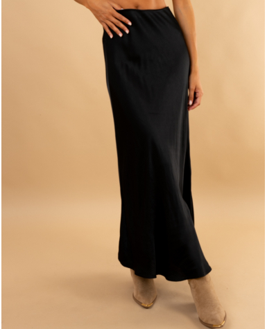 Jupe longue satinée