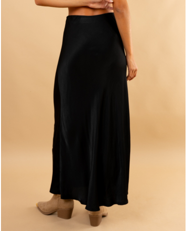 Jupe longue satinée