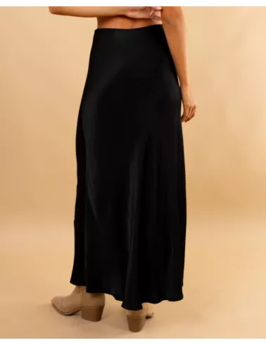 Jupe longue satinée