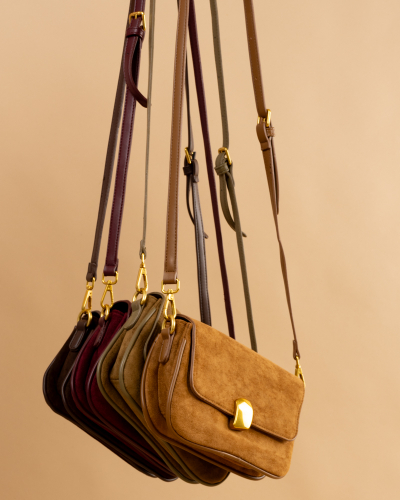 Pochette effet daim