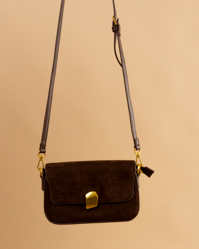 Pochette effet daim