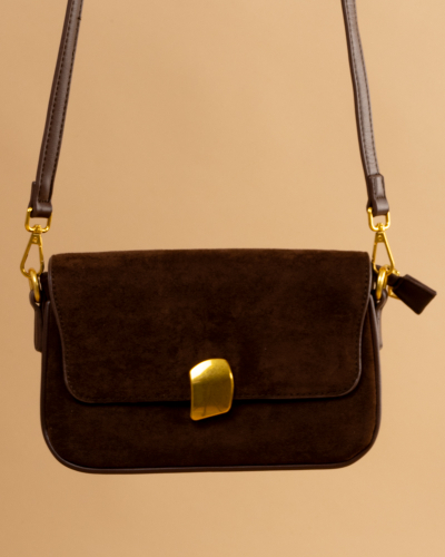 Pochette effet daim