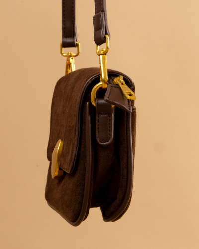 Pochette effet daim