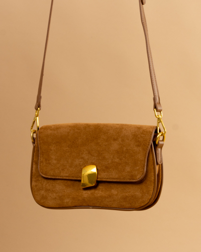 Pochette effet daim