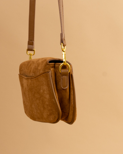 Pochette effet daim