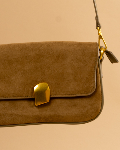 Pochette effet daim