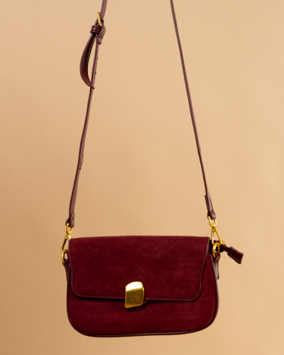 Pochette effet daim