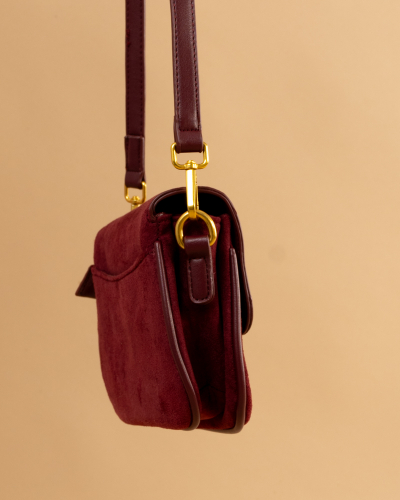 Pochette effet daim