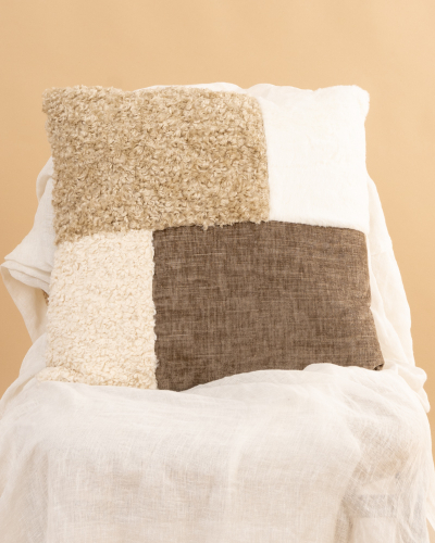 Coussin carrée chenille