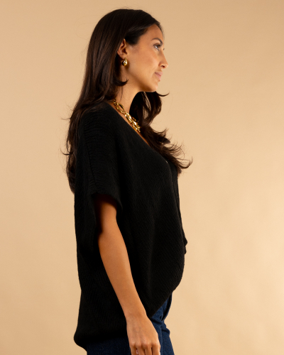 Gilet oversize maille