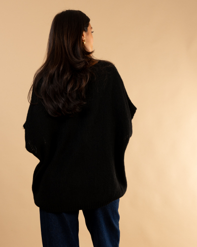 Gilet oversize maille