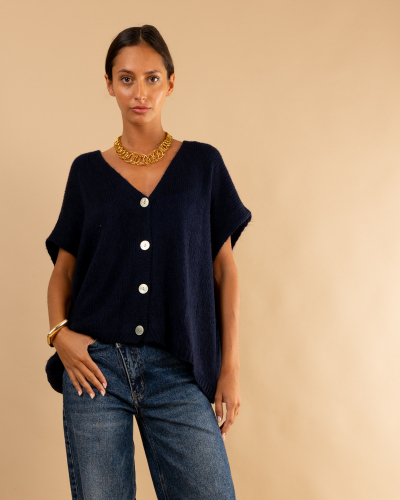 Gilet oversize maille