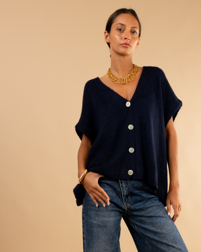 Gilet oversize maille