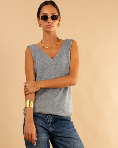 Débardeur maille lurex