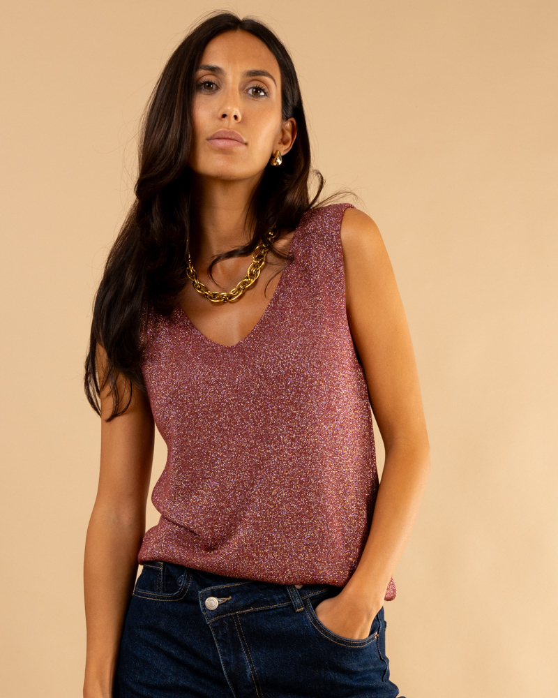 Débardeur maille lurex