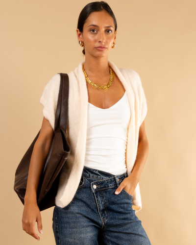 Veste sans manches alpaga