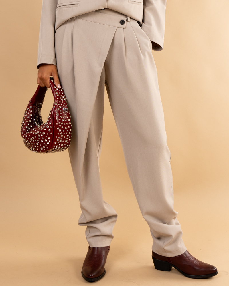 Pantalon bouton décalé Alix