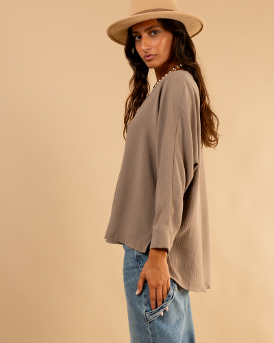 Blouse boutons doré