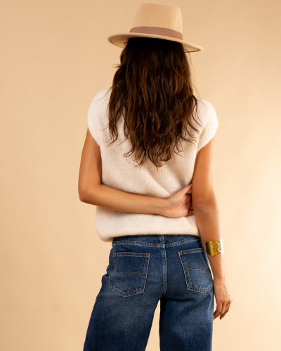 Pull sans manches alpaga