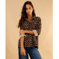 Chemise velours léopard feline