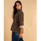 Chemise velours léopard feline