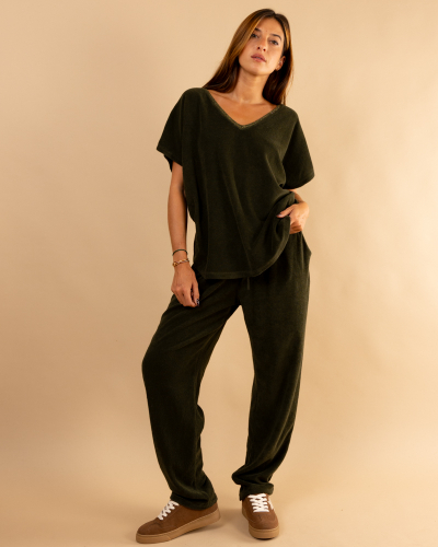 Pantalon bob façon éponge