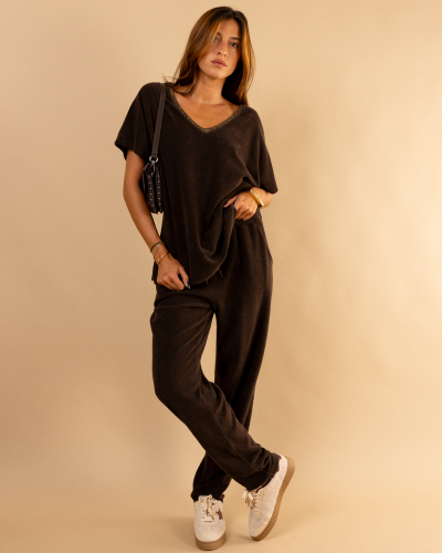 Pantalon bob façon éponge