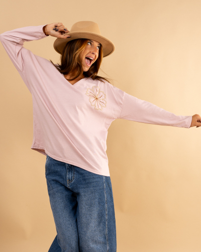 T-shirt fleurs